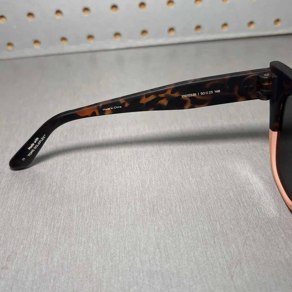 Toms Sunglasses Traveler Collection Sydney Apricot Cat Eye Tortoise FRAMES ONLY